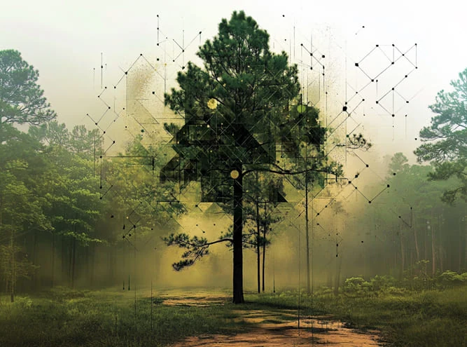 Tree in a misty landscape representing questioning